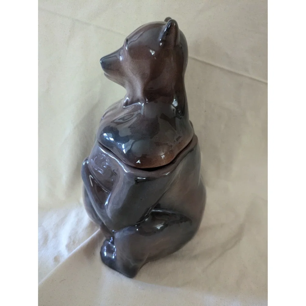 McCoy Big Brown Hungry Bear Classics Ceramic Cookie Weird Jar As Is